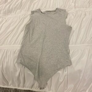 Abercrombie Heather grey high neck bodysuit soft collection